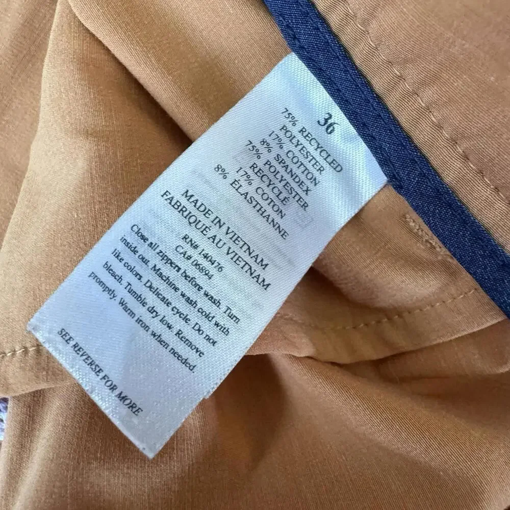 Faherty All Day Shorts Mens 36 Orange Casual Drawstring Pockets Performance 6”